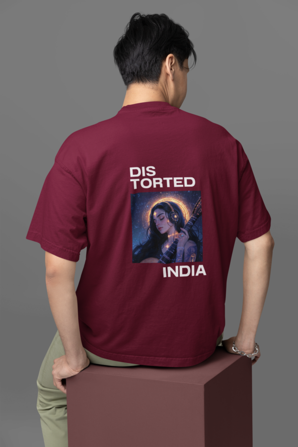 Distorted India Terry Oversized T-Shirt - Image 2